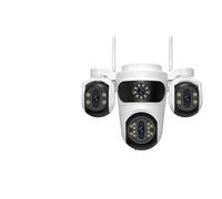 XGUELNT Caméra WiFi extérieure Triple écran 15MP PTZ | Caméra IP intelligente avec suivi automatique et surveillance à double objectif 10MP(AU Plug,15MP Add 256G)