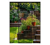 XHBJSH Moustiquaire Porte Magnétique 220x220cm Moustiquaire Aimantée Double Ouverture Latérale Moustiquaire Porte, Rideau Porte Anti Insectes Mouche Moustique, Fermeture Automatique