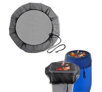 XHDZSW Filet pour Citerne De Pluie, Filet De Protection pour Tonneau De Pluie Réglable, Couverture Anti-Moustique & Animaux pour Récupérateur d'eau De Pluie (80cm,Noir)