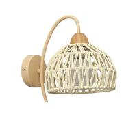 XHJL Appliques murales en rotin naturel tissé abat-jour artistique simple applique de chevet industrielles luminaires pour salon, chambre, couloir, escalier, restaurant