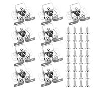 XhjzgcTech Lot de 10 loqueteaux à double roulettes pour portes d'armoire, portes d'armoire, portes d'armoire, penderie