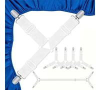 XHTXHT Tendeur Drap Housse,5 Pièces Attache Drap Housse Elastique Drap Housse,Pince Drap Housse,pour Les canapés, Le Linge de lit, Les Tables à Repasser