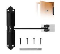 XHYASD Groom Fermeture Porte, Ressort en Acier Inoxydable Ferme Porte Automatique, avec Vis et Tige Réglage, Convient Aux Portes Chambre, Bureau, Jardin (Noir)