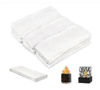 XHYASD Lot de 24 bobines en céramique pour cheminée au bioéthanol - 17 x 6 | Tapis en fibre de céramique, résistant à la chaleur, réutilisable, découpable, ouate de remplacement, feu de table