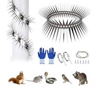 XHYASD Protection Anti Martres en Acier Inoxydable 200 cm avec Accessoires, Bande Anti Fouine Découpable pour Gouttière, Balcon, Arbre Repousse Chats, Raton Laveurs et Écureuils