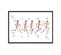 XIANGPEIFBH Squelette Couleur Impression Abstraite Art médical Affiche Illustration pour décoration de Cabinet médical Impression Science Art 60 x 80 cm / 23,6 "x 31,5" sans Cadre