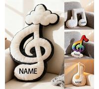 XIAO.Z Personnalisé Note de Musique en Forme d'oreiller thématique Cadeaux de Musique Amoureux, nom personnalisé 2D imprimé Note de Musique Jeter Oreiller canapé oreillers remplis décoratifs