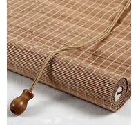 XIAODANHUA Store à Rouleau en Bambou Rétro Store Enrouleur en Bambou Naturel Stores en Bois Rideau de Confidentialité Occultant Store Bateau à Traction Latérale Résistants aux UV (110×160cm)