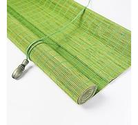 XIAODANHUA Store à Rouleau en Bambou Vert Store Enrouleur en Bambou Naturel Rideau Filtrant la Lumière Antipoussière Store Bateau Intimité Résistants aux UV, Personnalisables (110×180cm)
