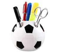XIAOGUA Pot a Crayon Bureau avec 6 Trous Pot à Crayon Enfant de Ballon de Football Porte-Crayons 9,5x10,5cm Porte Stylo Unisexe Grande Capacité pour Étudiants Écoles Maison Bureau Cadeau de Rentrée