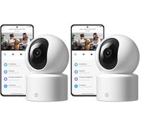 XIAOMI Caméra Intelligente C201 La résolution HD 1080p d'une clarté exceptionnelle protège Chaque recoin de Votre Maison (Lot de 2)