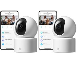 XIAOMI Caméra Intelligente C201 La résolution HD 1080p d'une clarté exceptionnelle protège Chaque recoin de Votre Maison (Lot de 2)