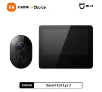 Xiaomi-Sonnette vidéo sans fil Smart Cat Eye 2, vision nocturne infrarouge, judas, WiFi, 3MP, HD, 180 Wide, Nnhidden, Fit for Mi Home Andrea Black