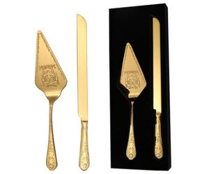 xiaoyu Ensemble couteau et serveur à gâteau de mariage, ustensiles de coupe de gâteau en acier inoxydable, coupe-gâteau gravé vintage et spatule de service pour mariage, fêtes, fête prénuptiale