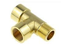 XIBIO Raccord de Tuyau en Laiton coude en T 2 Voies 3 Voies 1/8 1/4 3/8 1/2 3/4 Femelle Filetage mâle cuivre Eau gaz Huile Tube Adaptateur coupleur connecteur (Color : PE-FFM, Size : 1/4")