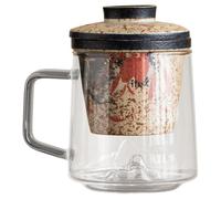 XIEHEMAO Tasse à thé en céramique avec filtre infuseur amovible et couvercle assorti, avec poignée incurvée confortable, coffret cadeau complet for thé en vrac et café quotidien