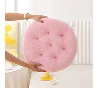 XIEMINLE Coussin de siège court en peluche, coussins ronds pour chaises, doux et confortable pour chaises de salle à manger, chaises de bureau, chaises de jardin, coussins de chaise pour intérieur et