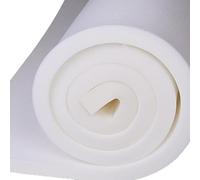 XIEMINLE Coussin de siège en mousse ferme haute densité - Blanc - Rembourrage en mousse épaisse - Pour canapé, chaise de salle à manger, banc et fauteuil (épaisseur 3 cm, 200 x 50 cm)