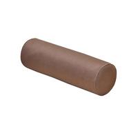 XIEMINLE Coussin rond pour le dos, les genoux, le soutien du cou, l'appui-tête avec housse amovible, coussin de canapé, accoudoir cylindrique (50 x 15 cm, marron)