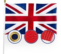XIFAN Drapeau Union Jack britannique en nylon de qualité supérieure - 7,6 x 12,7 cm - Double face - Robuste - 210D - Longue durée de vie avec rayures cousues - Ourlet à 4 points - Œillets en laiton