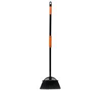 Xifando Balai télescopique à quatre sections avec manche long - Pour extérieur/intérieur (noir + orange)
