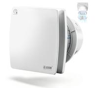 XIIW 100mm Extracteur d'Air VMC Salle de Bain Hygroréglable et Minuterie | 12W 95m³/h 34dB IPX4, Clapet Anti-Retour, Silencieux Ventilateur Salle de Bain, Cave WC et Cuisine, Mural& Plafond, Blanc