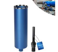 XIIW Couronne de Forage Diamantée Ø 132mm L460 avec SDS-MAX Adaptateur | Foret à Carotter de Carottage Turbo 10mm pour Carotteuse, 1 1/4" UNC, pour Béton Armé Lavé Granit Maçonnerie, Trépan Diamant