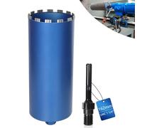 XIIW Couronne de Forage Diamantée Ø 162mm L460 avec SDS-MAX Adaptateur | Foret à Carotter de Carottage Turbo 10mm pour Carotteuse, 1 1/4" UNC, pour Béton Armé Lavé Granit Maçonnerie, Trépan Diamant