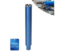 XIIW Couronne de Forage Diamantée Ø 62mm L460 pour Carotteuse Beton | Foret à Carotter de Carottage Turbo 10mm pour Carotteuse, 1 1/4" UNC, pour Béton Armé Lavé Granit Maçonnerie, Trépan Diamant