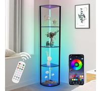 XIIW Étagère d'angle RGB LED à 5 niveaux, via application et télécommande