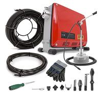 XIIW Furet Déboucheur Électrique 500W 450tr/min, Moteur Cuivre, 26 m Spirales Ø10/16mm (18,5m + 2,5m + 5m) - Machine de Débouchage des Canalisations Ø30-100mm - Évier, Douche, Lavabo, Drain, Égout