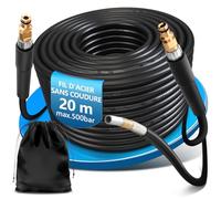 XIIW Tuyau Déboucheur Canalisation 20m 500bar Compatible avec Kärcher K2-K7 | Tuyau avec Raccords Rapides, Kit de Furet Professionnel pour Nettoyeur Haute Pression, Rallonge, Tuyau de Rechange