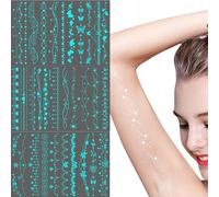 Xijobido Autocollants Phosphorescents Pour - Imperméables 6 Pièces Autocollants Étoiles pour Corps,Fournitures pour Fêtes Anniversaire Mariage Plage Piscine Événements Sportifs Cosplay Adulte