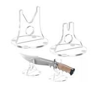 Xijobido Support pour Couteaux | Support de Rangement pour Couteaux 2 Pièces Base Antidérapante - Acrylique pour Présentation,Pour Bureau Coiffeuse Chambre Cuisine Fête Dessus De Table