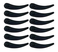 XileStore 12 Pièces Lame Coupe Bordure, haute ténacité coupe uniforme, lames compatibles Bosch Art 23-18 Li et Art 26-18 Li (93mm, Plastique, Noir)