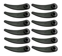 XileStore 12 Pièces Lame Coupe Bordure, haute ténacité coupe uniforme, lames dentées compatibles Bosch Art 23-18 Li et Art 26-18 Li (83mm, Plastique, Noir)