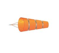 XILEUDUOD Manche À Air Girouette météo 60/80/100cm, Mesure de la Direction du Vent, Ferme, aéroport, Ceinture réfléchissante Anti-déchirure, décor de Jardin extérieur(Orange-Gray-L)