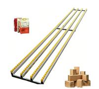 XILYZMO Convoyeur Rouleaux Manutention Modulaire, Rampe Déchargement Portable Système Transfert Sans Moteur Roues ABS Pour Entrepôt Caisses(Jaune,C-40x260cm)