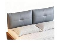 XILYZMO Coussin Tête De Lit Rembourré Cuir PU, Oreiller Lecture Adulte, Dossier Épais 13cm, Fixation Auto-agrippante, Nettoyage Facile(Grey,B-120x60x13cm)