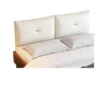 XILYZMO Coussin Tête De Lit Rembourré Cuir PU, Oreiller Lecture Adulte, Dossier Épais 13cm, Fixation Auto-agrippante, Nettoyage Facile(Blanc,B-120x60x13cm)