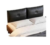 XILYZMO Coussin Tête De Lit Rembourré Cuir PU, Oreiller Lecture Adulte, Dossier Épais 13cm, Fixation Auto-agrippante, Nettoyage Facile(Zwart,A-120x60x13cm)