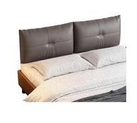 XILYZMO Coussin Tête De Lit Rembourré Cuir PU, Oreiller Lecture Adulte, Dossier Épais 13cm, Fixation Auto-agrippante, Nettoyage Facile(Light Brown,B-120x60x13cm)