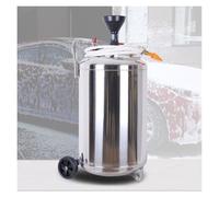 XILYZMO Pulvérisateur À Mousse Commercial 80L Acier Inoxydable pour Lavage Voiture, Canon À Mousse sous Pression avec Tuyau 5m, Nettoyeur Haute Pression pour Garage Automobile