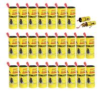 XIMEY 25 Pièces Attrape Mouche Naturel Premium, Rubans Attrape Mouche, Attrape Mouche Papier, Jaune Piège à Mouches pour Mouches, moustiques et Autres Insectes Volants pour Intérieur à Extérieur