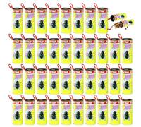 XIMEY 40 Pièces Attrape Mouche Naturel, Rubans Attrape Mouche Papier, Jaune Piège à Mouches pour Mouches, moustiques et Autres Insectes Volants pour Intérieur à Extérieur (Jaune)