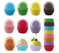 XIMEY Muffin Papier, Caissette Muffins Papier, 600 Pièces Standard, Caissettes Muffins, Renforcées, Caissettes Cupcake, Jetables Moules à Cupcakes pour Cuisson, Fêtes, Anniversaire (Couleur unie)