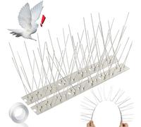 XIMEY Pic Anti Pigeon, 10 Pièces x25cm Pique Anti Pigeon, Anti Pigeon, Repulsif Pigeon, Pic Pigeon Inoxydable, Anti Pigeons pour Balcon, Pic Anti Oiseaux pour Corbeaux, Moineaux, Chats-2.5 M