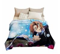 Xinchangda Bungo Couverture polaire super douce en flanelle avec impression 3D Motif chiens errants Nakahara Chuuya/Dazai Osamu