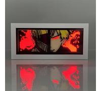 Xinchangda Lampe Denji Anime/Boîte Lumière Makima LED Veilleuse Art Papier Découpé Figure Denji Décorations pour Chambre Cadeaux