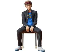 Xinchangda Okita Sougo Figurine de dessin animé Statue assise en PVC Figurine de dessin animé Okita Sougo Figurine de collection Décoration de bureau Cadeaux 16 cm